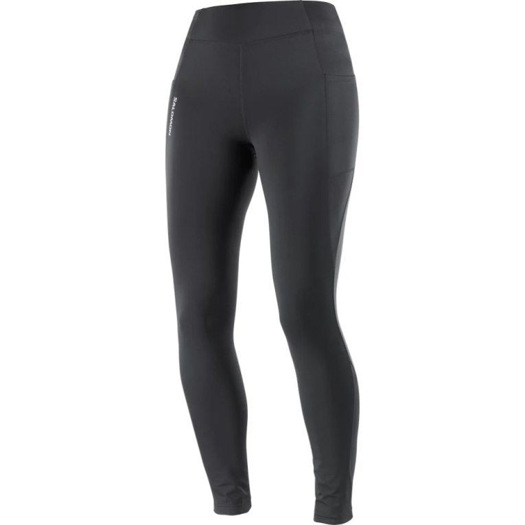 Dámské Běžecké Tighty Salomon Cross Warm 28'' Černé | CZ 21IJCNP